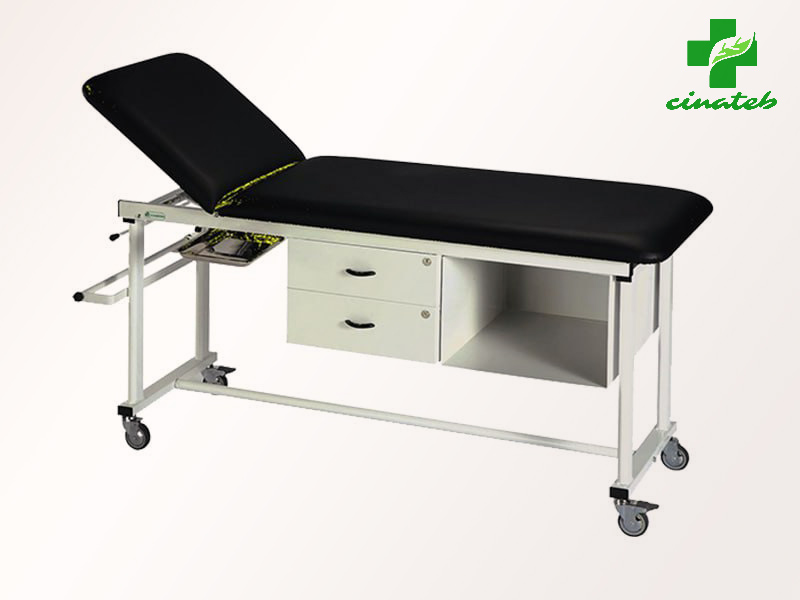 تخت معاینه پایه ثابت کشودار